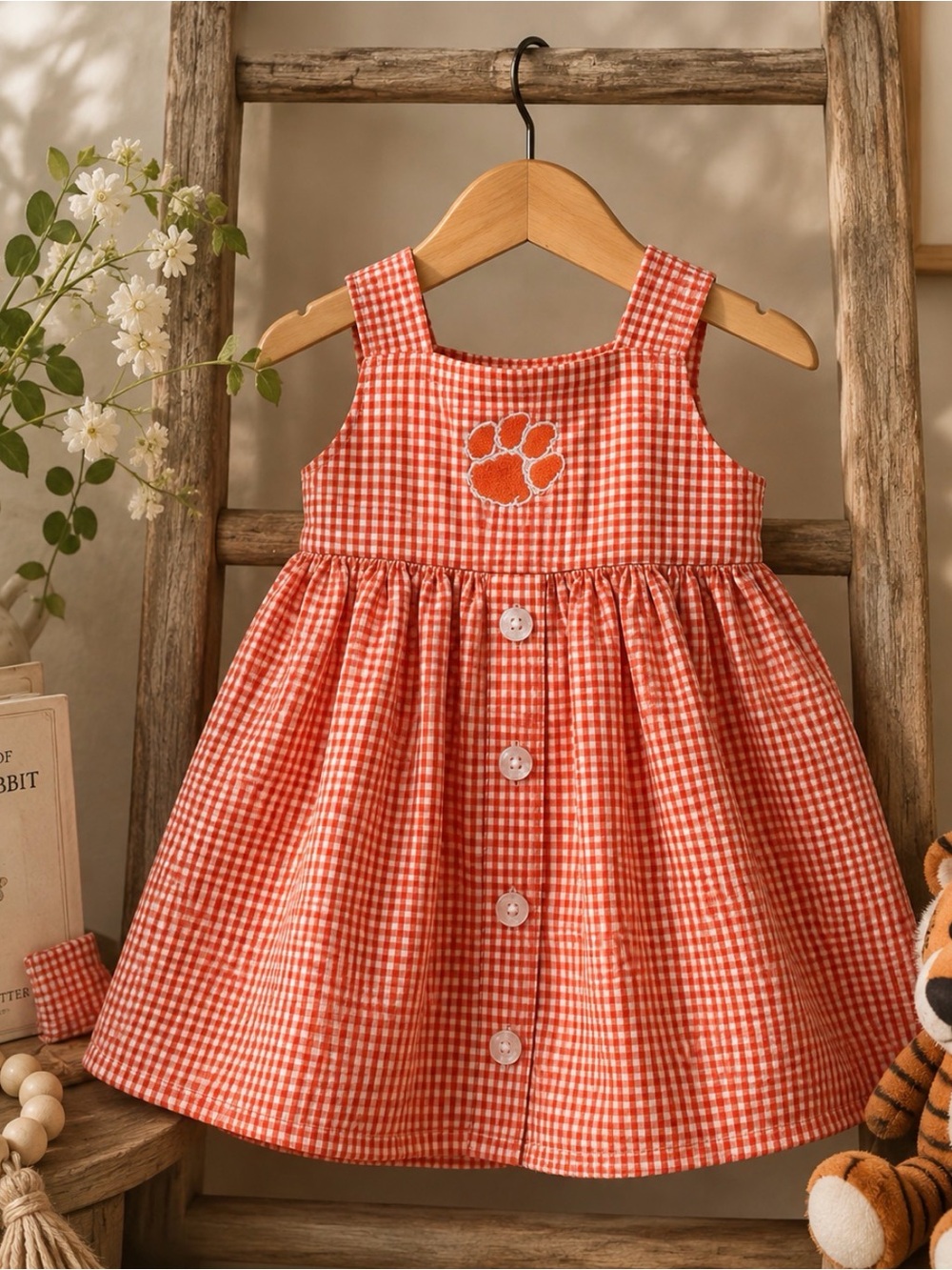 Garb Clemson size 2 T  oranges and white dress